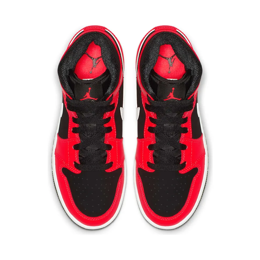 Jordan 1 Mid Infrared 23 (GS) Black/White-Infrared 23 (554725-061)