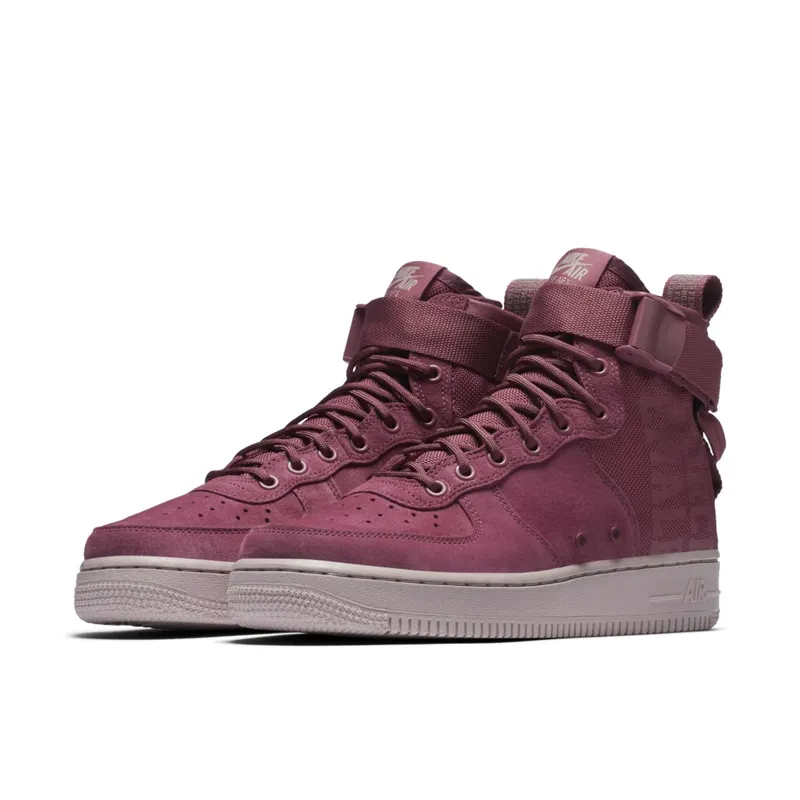 Nike SF Air Force 1 Mid Force Is Female Vintage Wine (W) Vintage Wine/Vintage Wine-Particle Rose-Hot Punch (AJ1698-600)