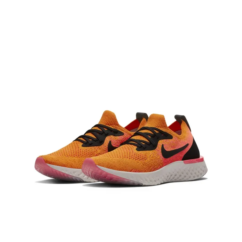 Nike  Epic React Flyknit Black Orange (GS) Black/Orange (943311-800)