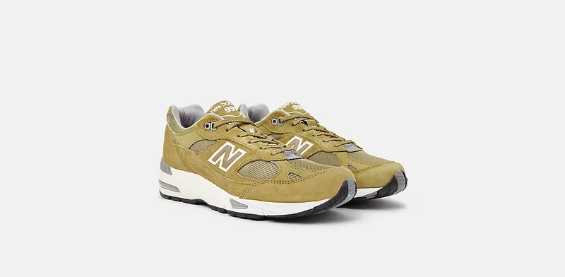 New Balance 991 MiUK Green Moss Cloud Cream (M991GGW)