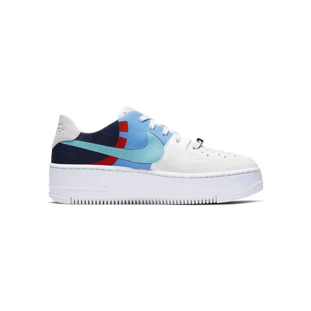 Nike Air Force 1 Low Sage White Light Blue (W) White/Red/Light-Blue (BV1976-002)
