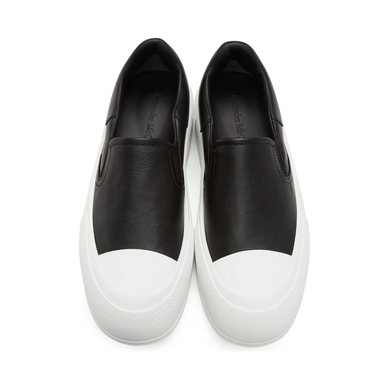 Alexander McQueen Black Deck Skate Plimsoll Sneakers (654595WHZT8) (5)