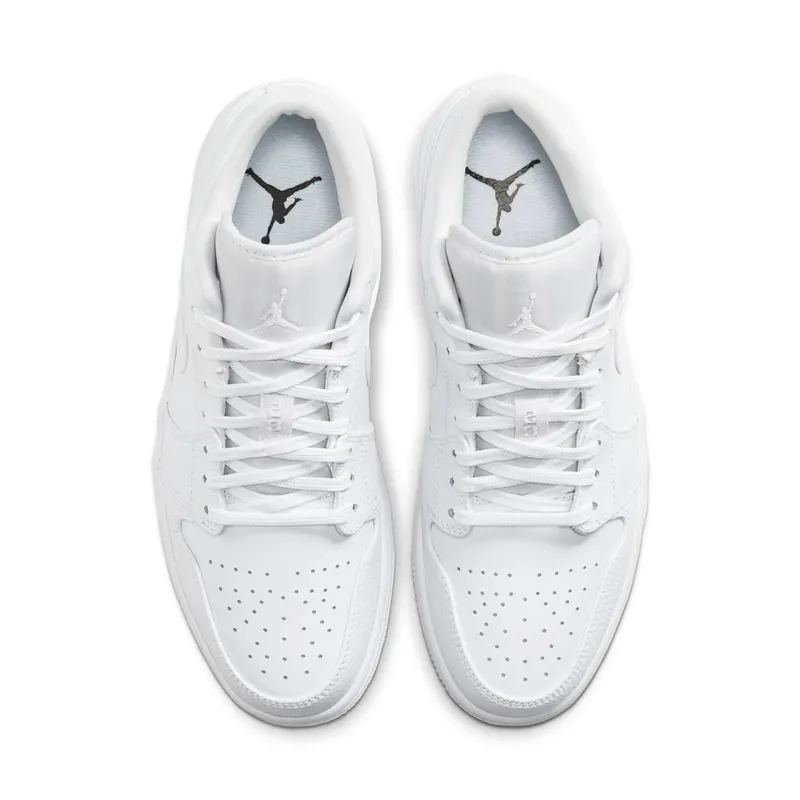 Jordan 1 Low Triple White Tumbled Leather White/White/White (553558-130)