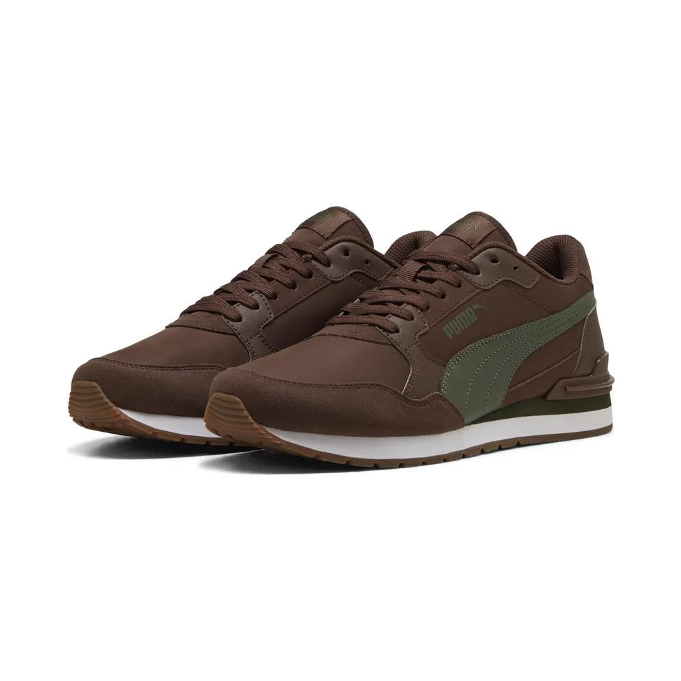 Puma ST Runner v4 Nylon “Chestnut Brown / Moss Veil / Puma White / Gum” (399069_29)