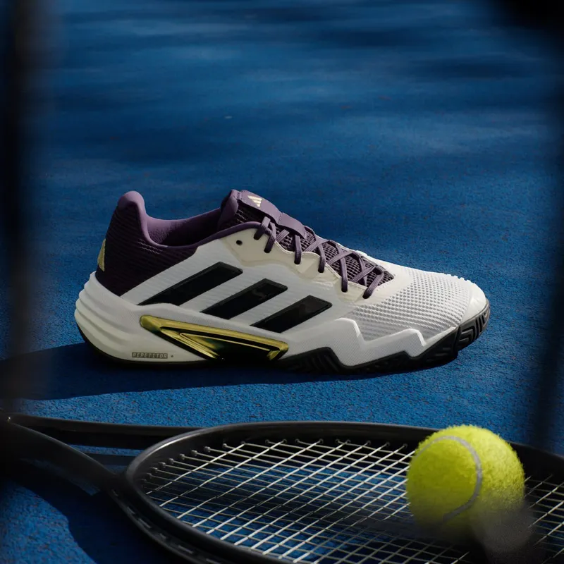 adidas Barricade 13 Core White Core Black Aurora Plum (JR1499)