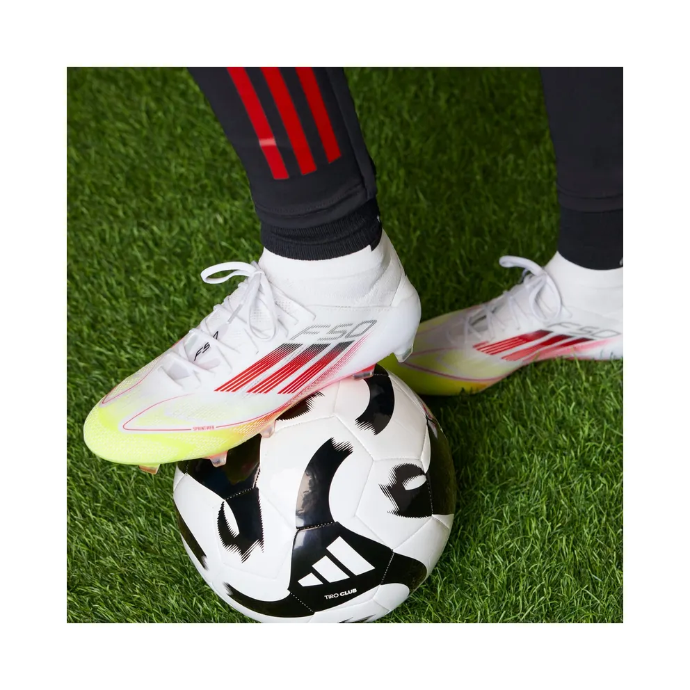 adidas F50 Elite Mid Firm Ground Boots “Cloud White / Lucid Red / Solar Yellow” (IE1457)