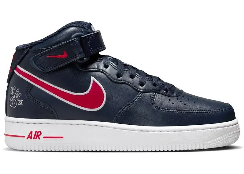 Nike Air Force 1 ’07 Mid Obsidian University Red White Wolf Grey (FJ0728-400)