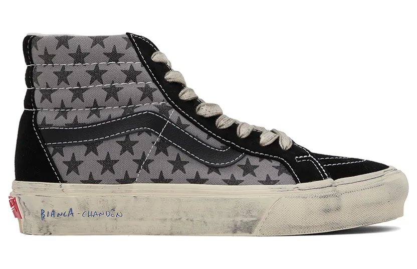 Vans Black & Gray Bianca Chandôn Edition Sk8-Hi Reissue Sneakers (VN0A4BVH82Q)