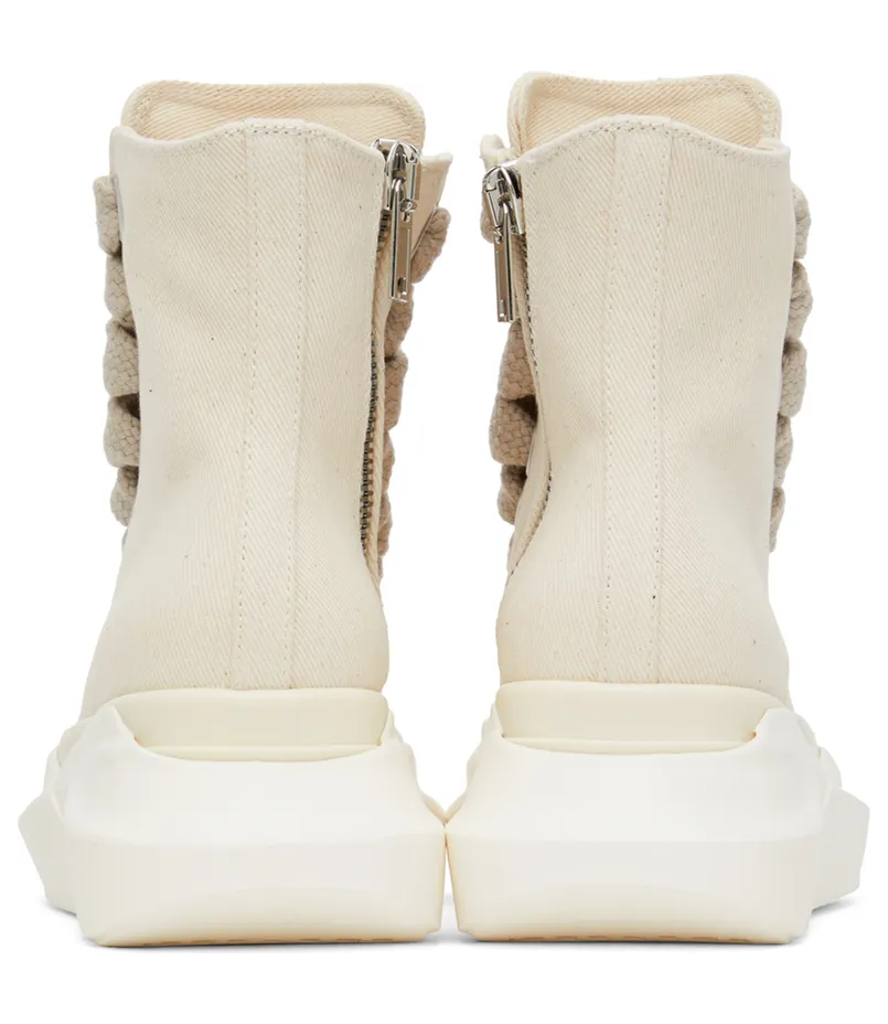 Rick Owens Drkshdw Off-White Abstract High-Top Sneakers (DS01B7840 DMNW1) (2)