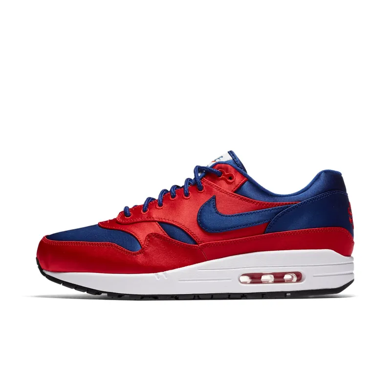 Nike Air Max 1 Satin University Red Deep Royal Blue University Red/White-Black-Deep Royal Blue (AO1021-600)