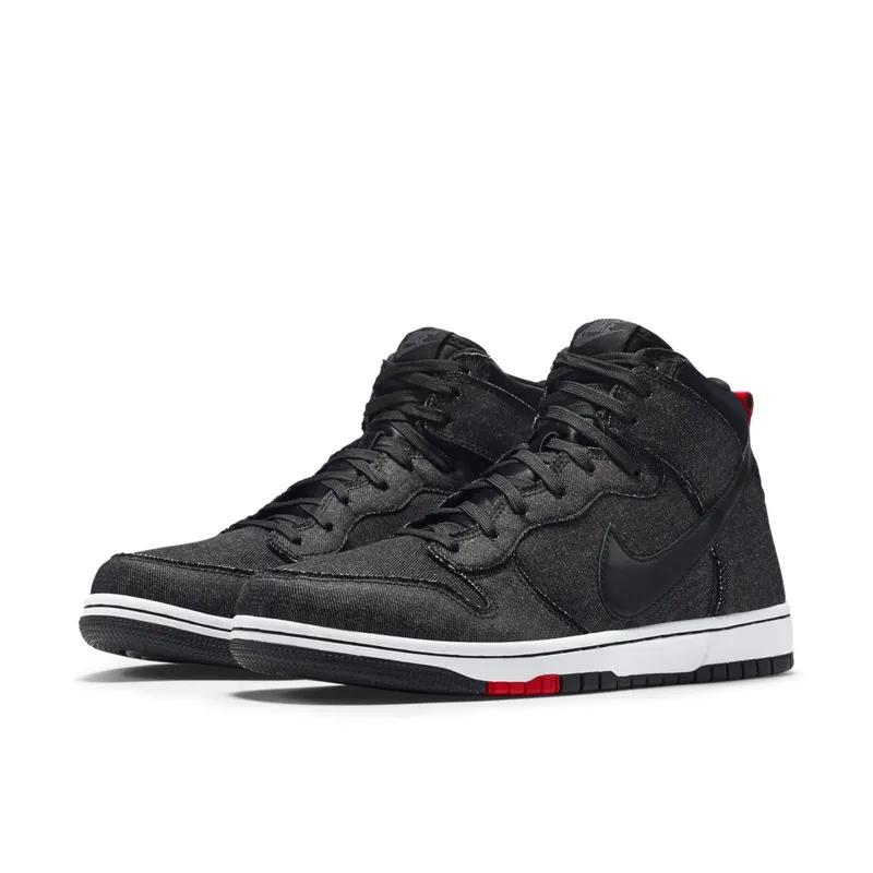Nike  Dunk CMFT Denim Black Black/Black-White-University Red (705434-001)
