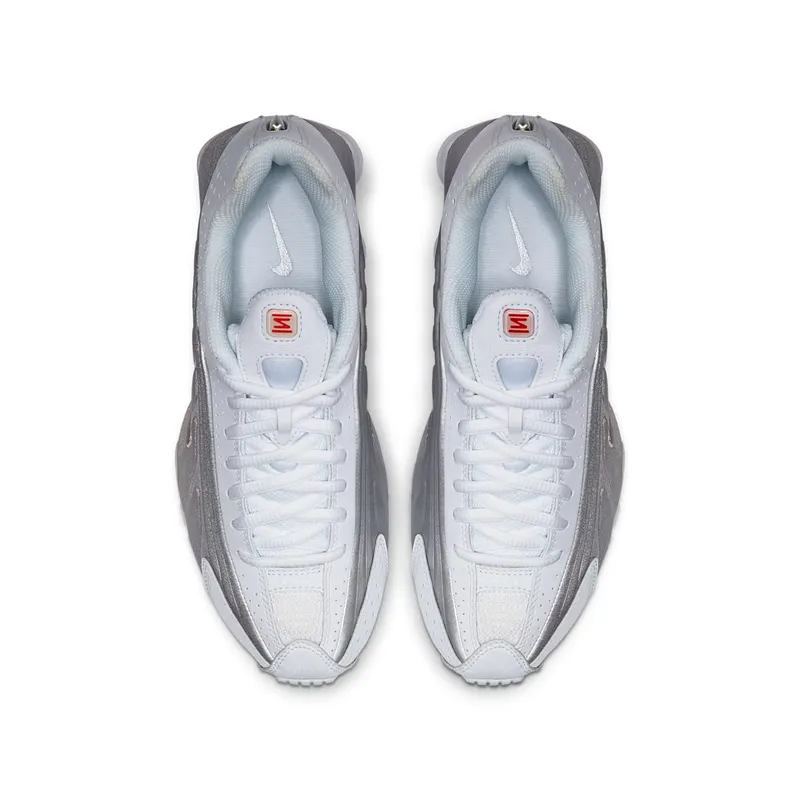 Nike Shox R4 White Metallic Silver (GS) (BQ4000-100)