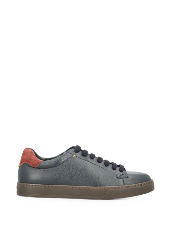 Doucal’s pebbled lace-up – Blue (DU3552SPENPF884OB00)