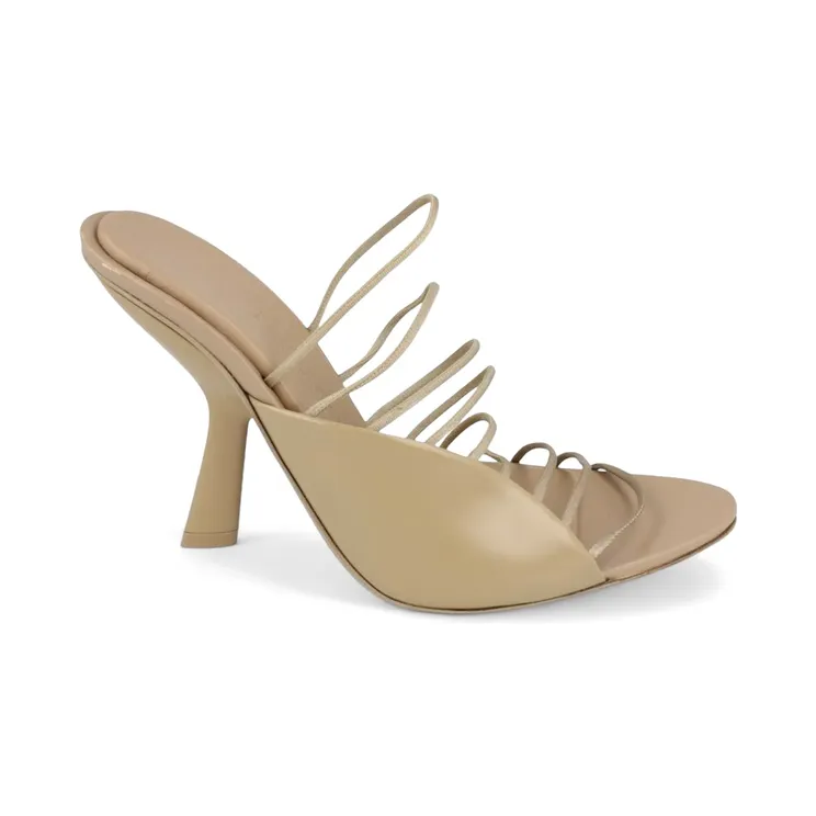 Ferragamo Altaire Strappy Mules Beige Khaki (01F024-760290-1C)
