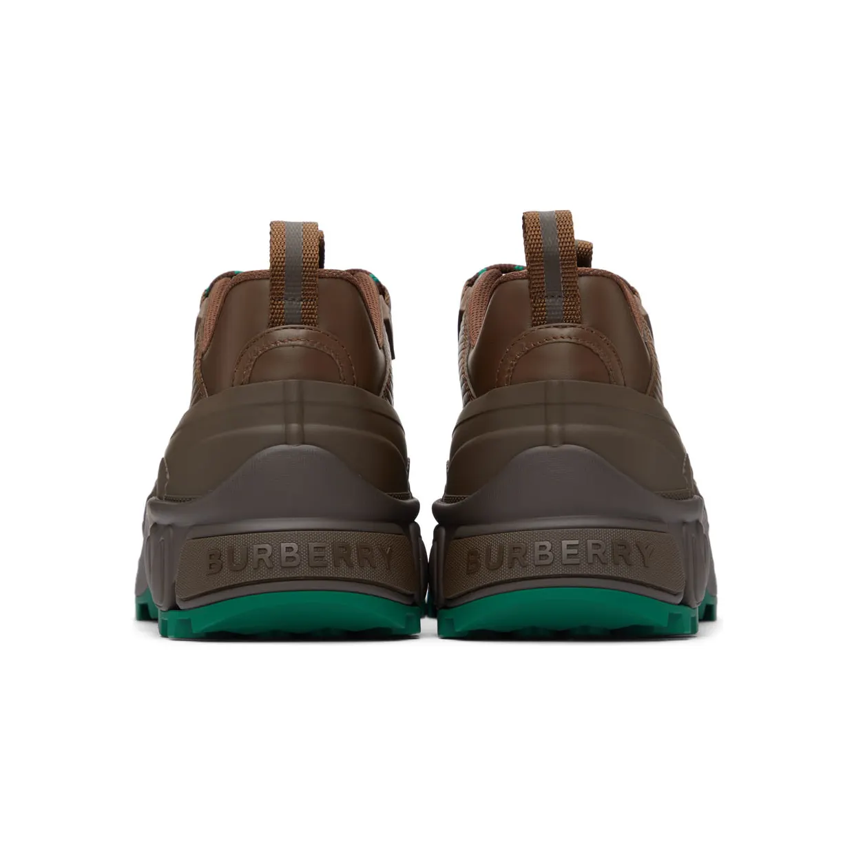 Burberry Brown & Green Arthur Sneakers (8045701) (4)