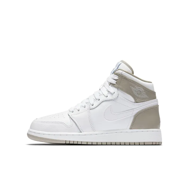 Jordan 1 Retro High Linen (GS) White/Boarder Blue-Light Sand (332148-116)