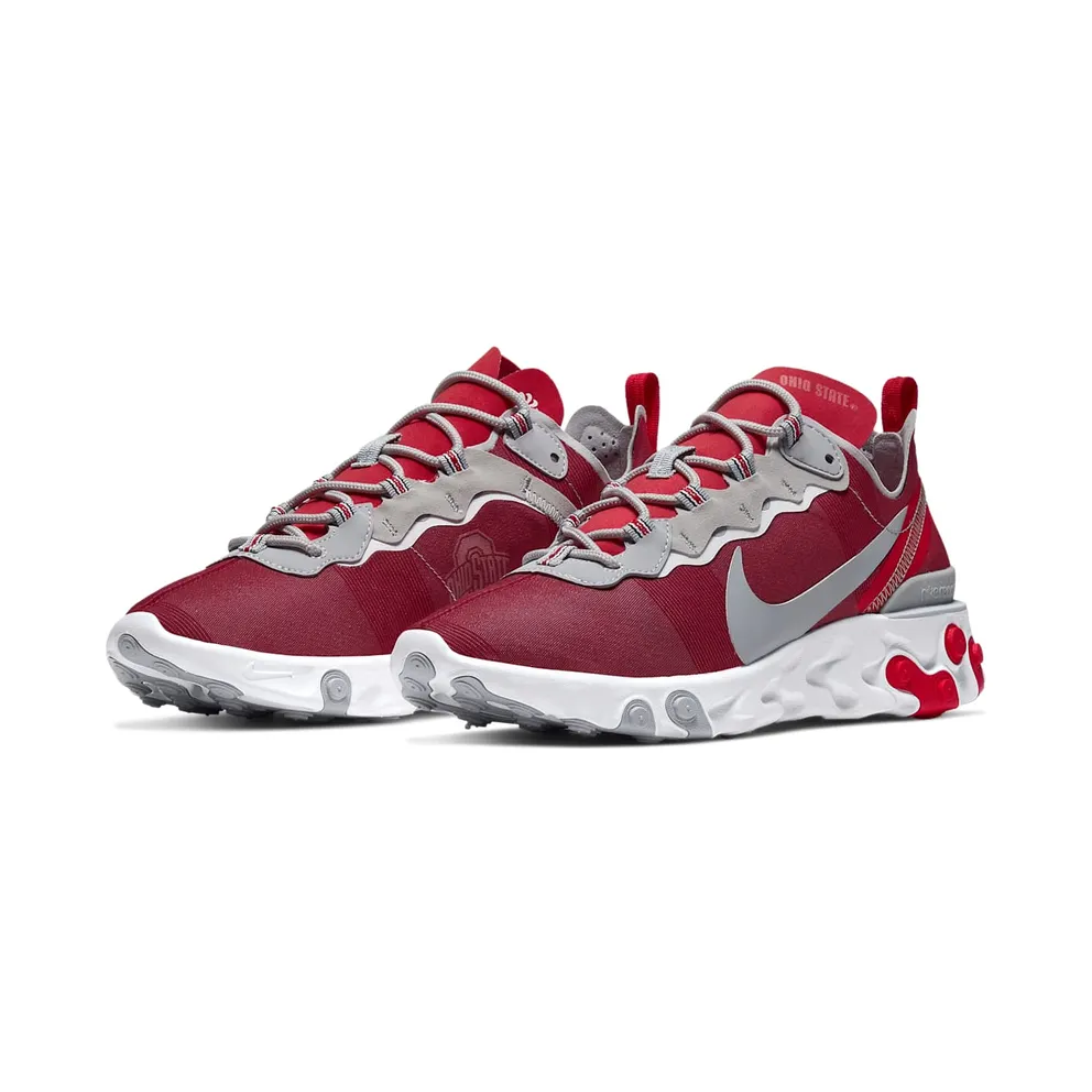 Nike React Element 55 OSU University Red/White-Wolf Grey (CK4798-600)