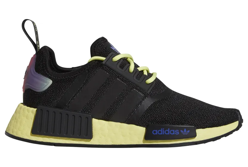 adidas NMD R1 Black Pulse Yellow (GS) (GW6018)