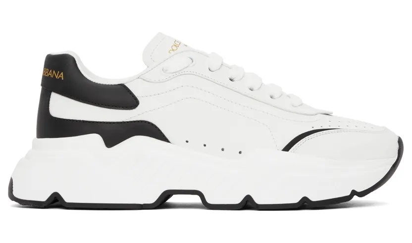 Dolce & Gabbana White & Black Daymaster Sneakers (CS1791 AX589)