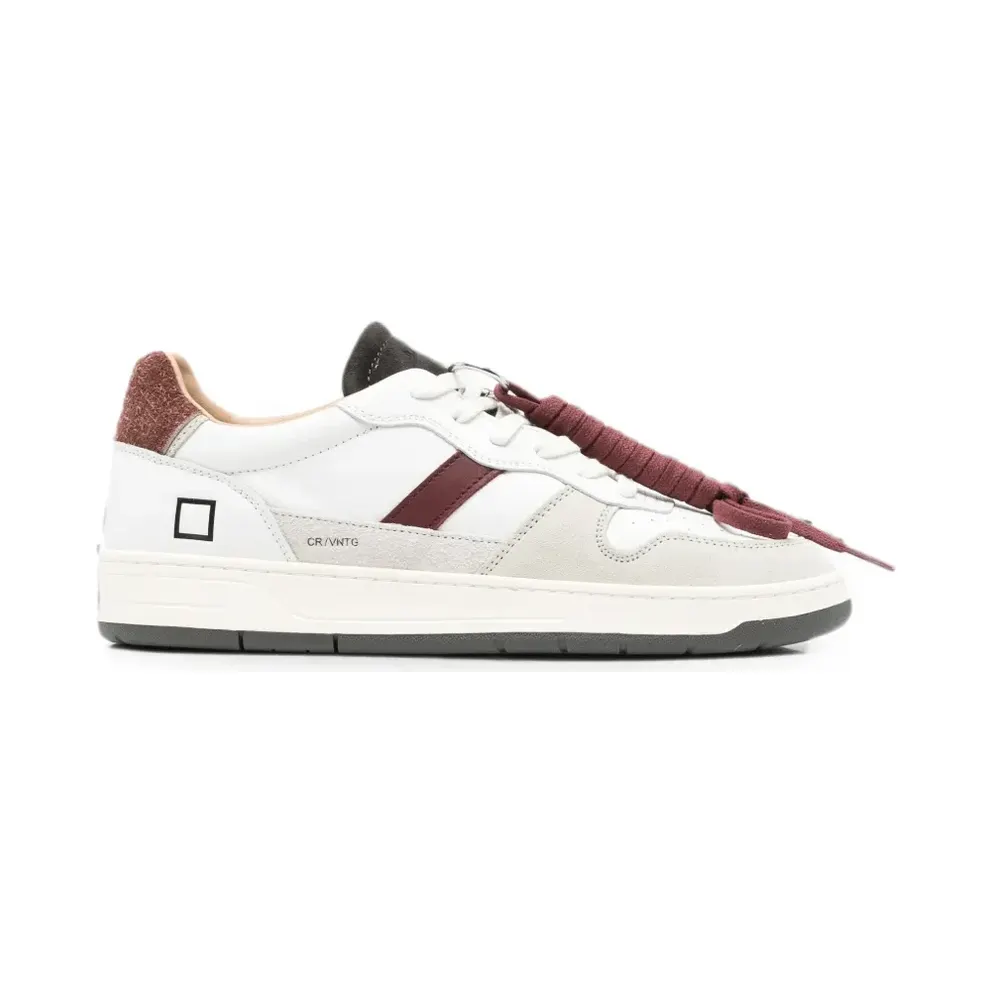 D.A.T.E. Court 2.0 Vintage panelled leather – White (M451C2VNWX)