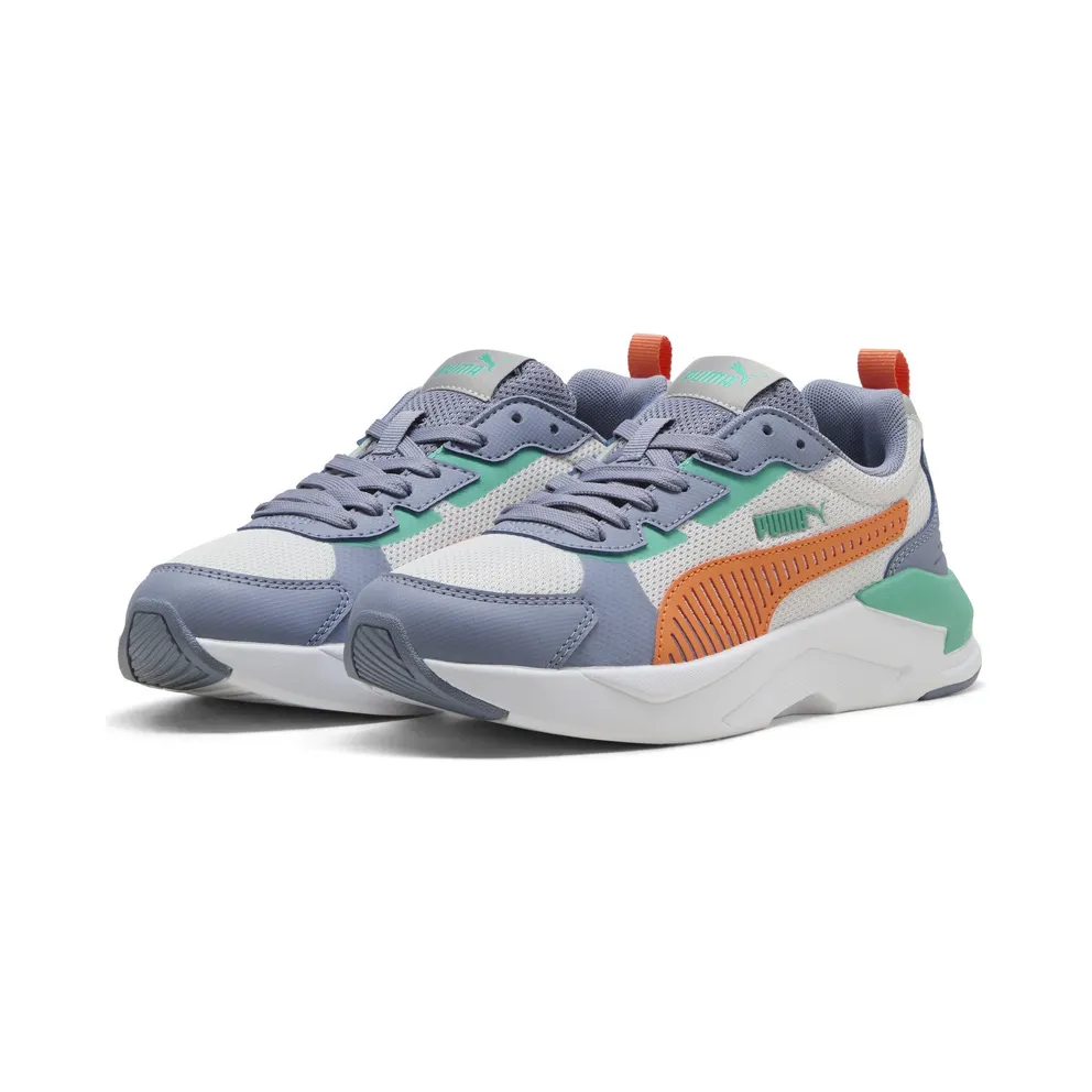 Puma X-Ray 3 “Feather Gray / Melon Glow / Gray Sky / Vibrant Green” (401493_08)