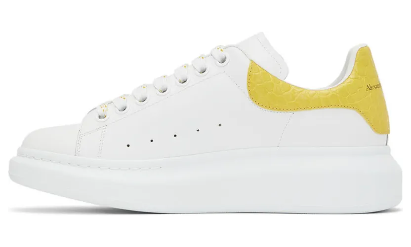Alexander McQueen White & Yellow Oversized Sneakers (625162WIBNG) (3)