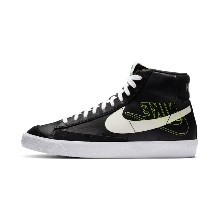 Nike Blazer Mid 77 Black Reverse Logo – “Black / White / Volt / Sail” (DA4651-001)