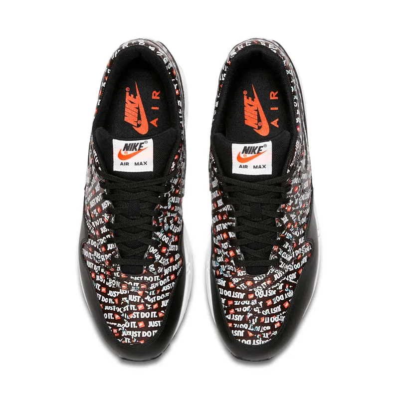 Nike Air Max 1 Just Do It Pack Black Black/Total Orange-White (875844-009)