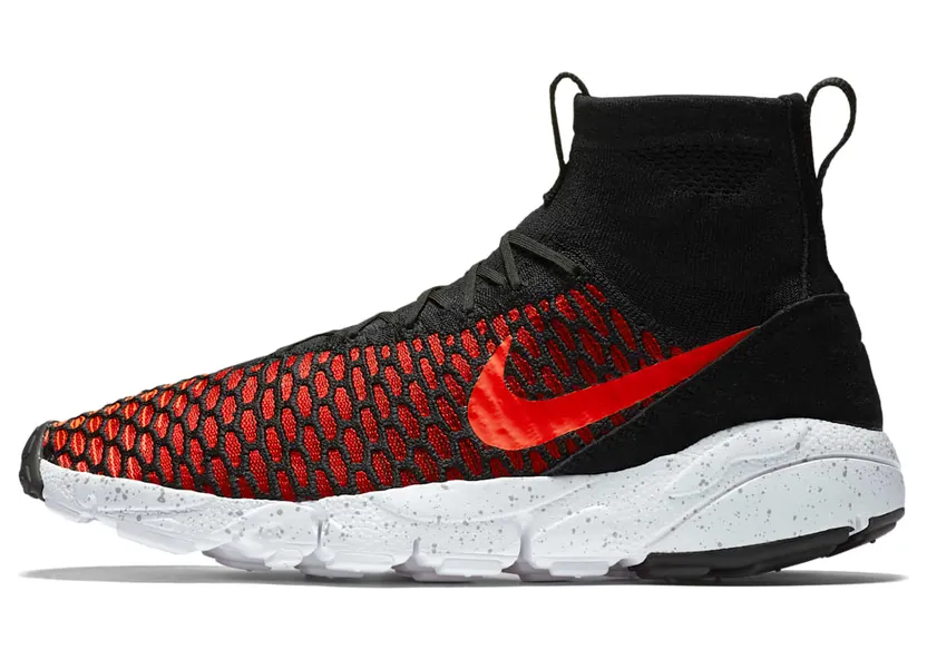 Nike Air Footscape Magista Flyknit Black/Bright Crimson-Gym Red-Cool Grey