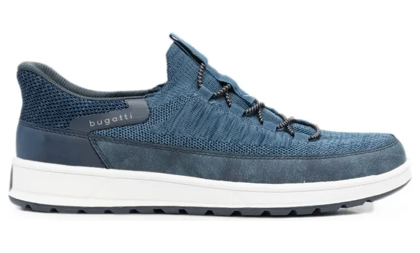 Bugatti Gestrickte Sneakers mit Einsatz – Blau (335AFB6B6900)
