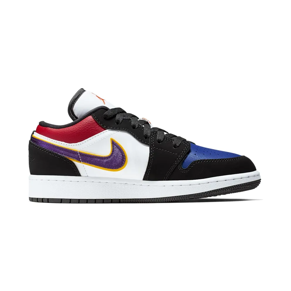 Jordan 1 Low Lakers Top 3 (GS) Black/Field Purple-White (553560-051)