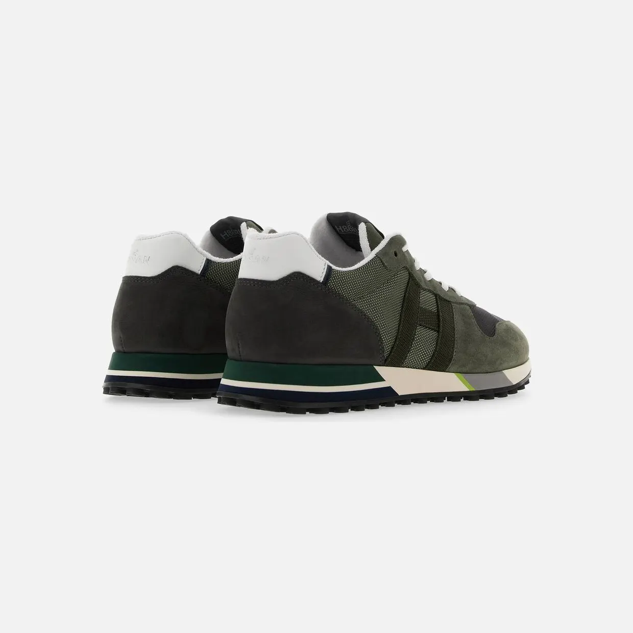 Sneakers Hogan H383 Green White Grey (HXM3830AN51MVC742N) (2)