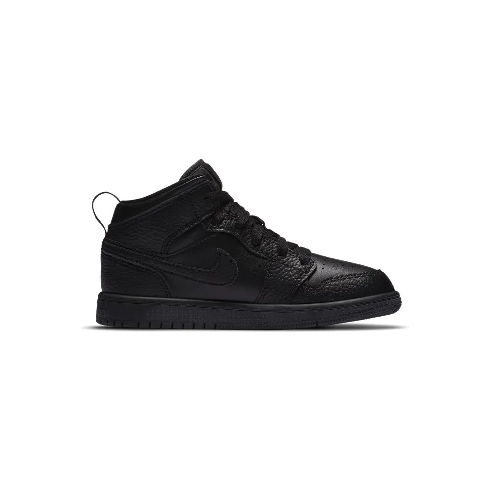 Jordan 1 Mid Younger Kids’ Black (640734-091)