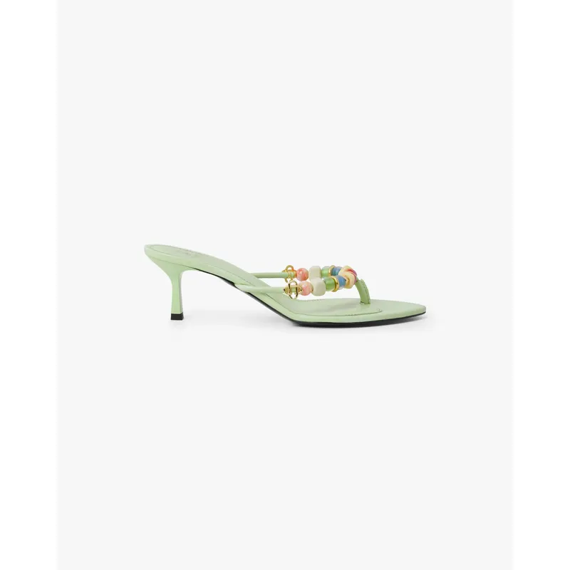 Casablanca Heeled Sandals (a-pf26-fw-102-02-womens-mint-beaded-heeled-sandals)
