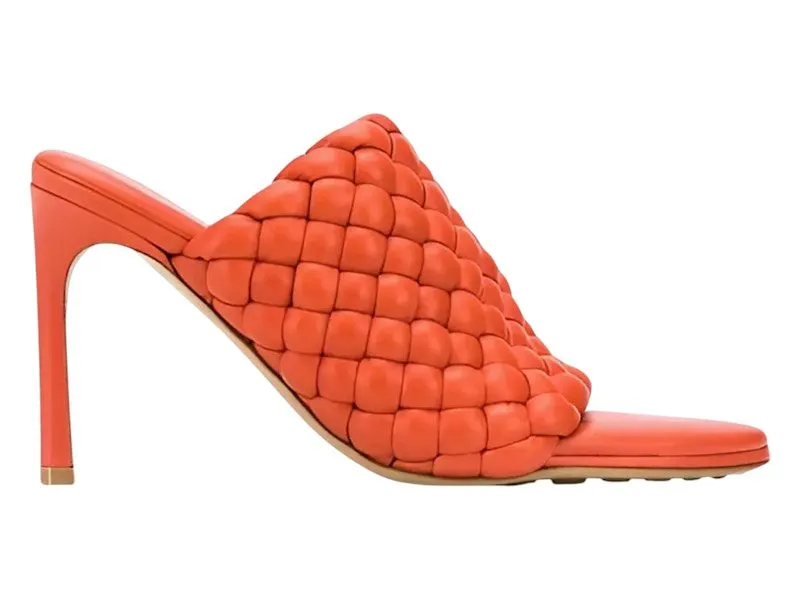 Bottega Veneta Curve Leather Sandals Orange (621340VBTG06513)