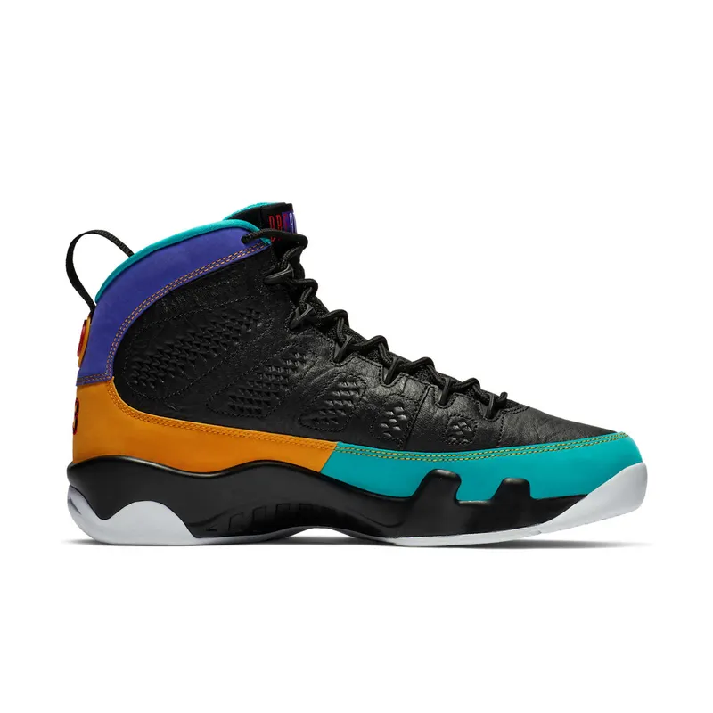 Jordan 9 Retro Dream It Do It Black/University Red-Dark Concord-Canyon Gold-Turbo Green-White (302370-065)