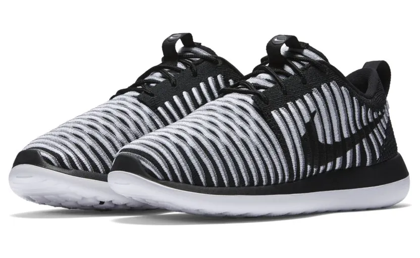 Nike Roshe Two Flyknit Black Black White (W)