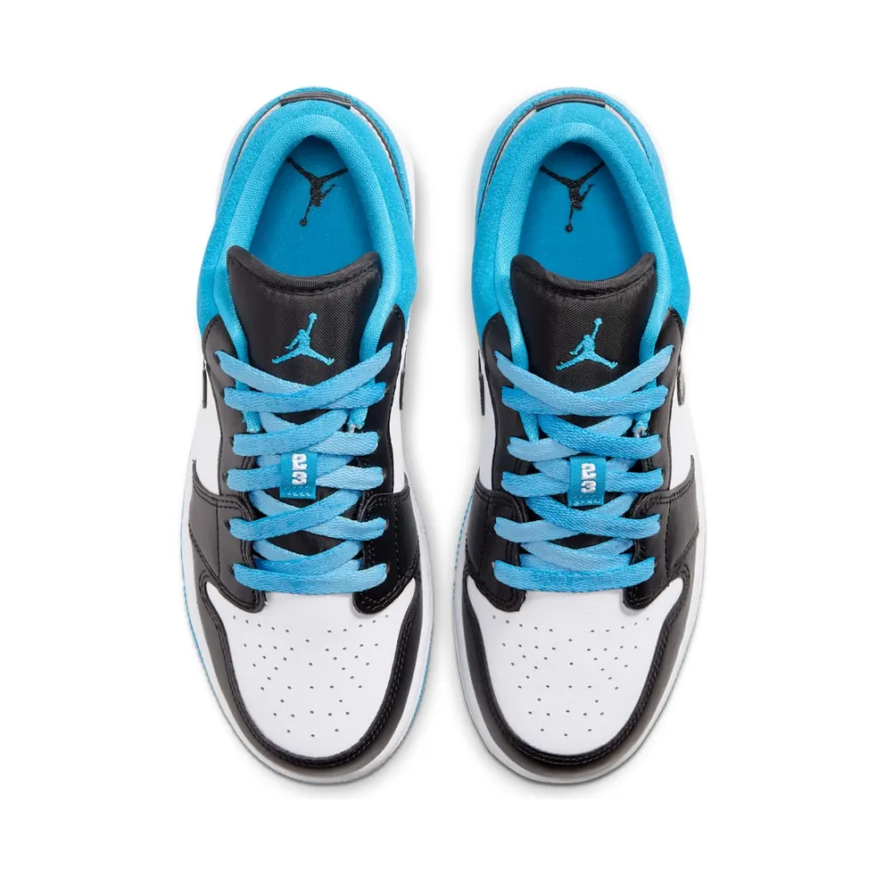Jordan 1 Low Laser Blue (GS) Black/Black-Laser Blue-White (CT1564-004)