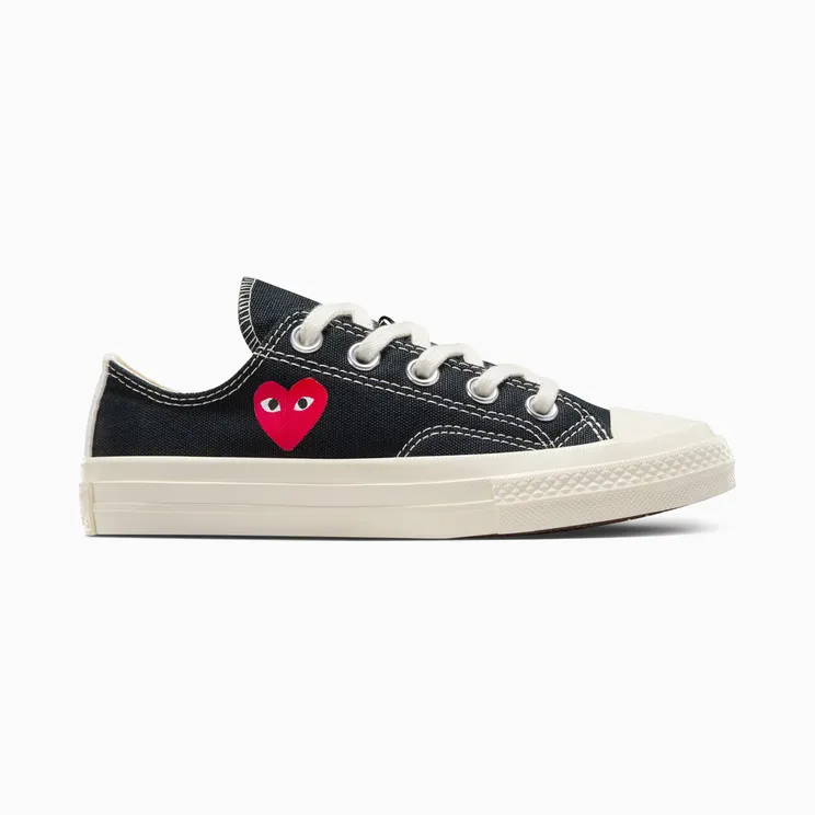 Converse PLAY Comme des Garçons Single Heart Chuck 70 Black/Egret/Red (A08806C)