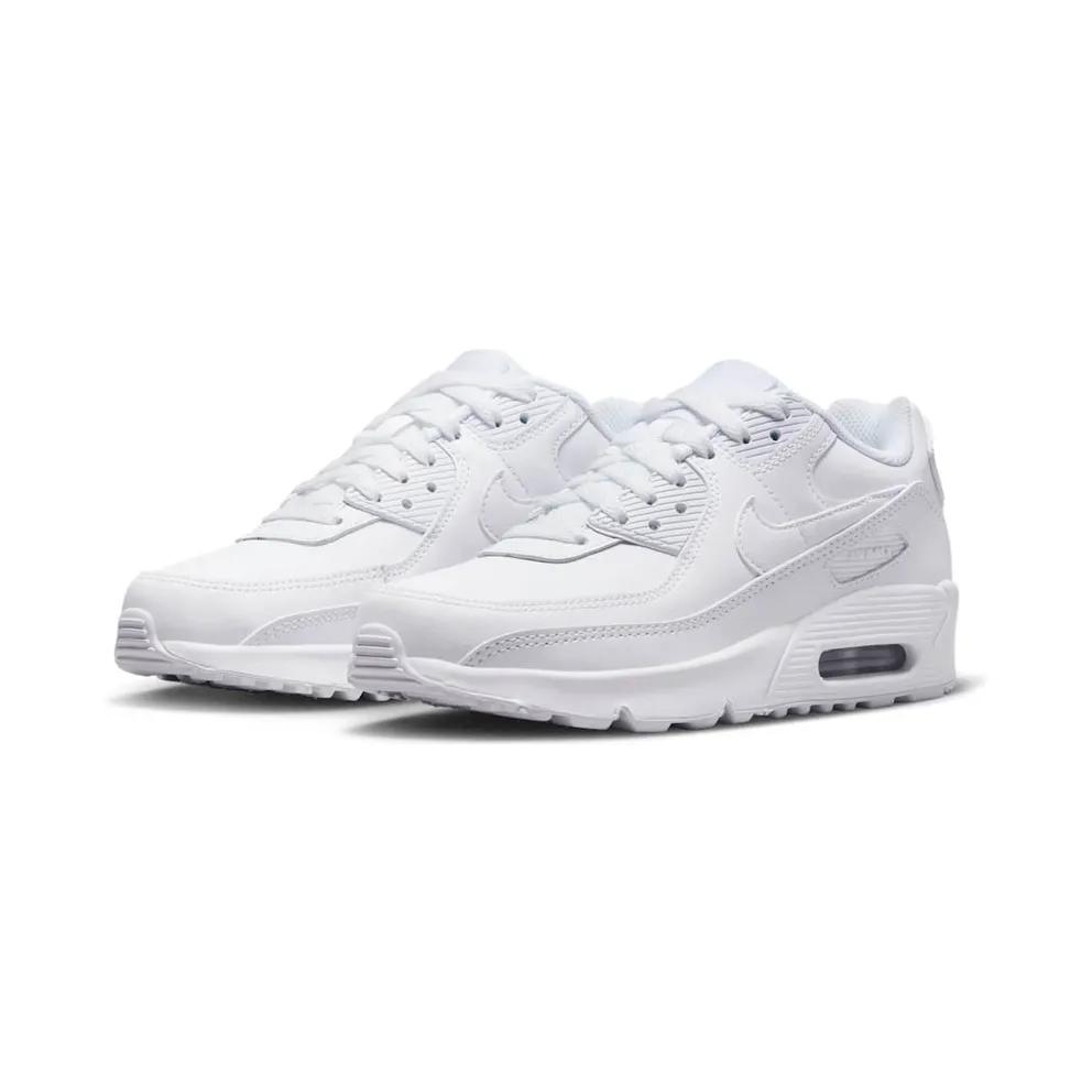 Nike Air Max 90 Recraft Triple White (GS) White/Metallic Silver-White-White (CD6864-100)