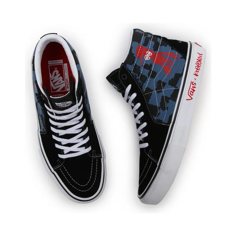VANS Krooked By Natas Voor Ray Skate Sk8-hi Shoes Black (VN0A5FCCAPG)