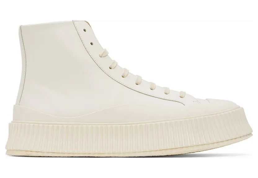 Jil Sander Off-White Vulcanized High-Top Sneakers (JI32536A-11560)