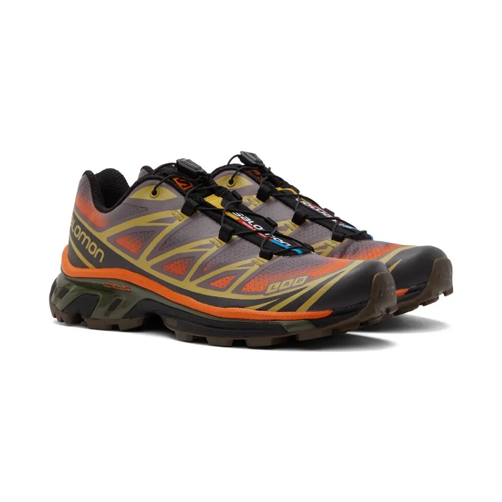 Salomon Orange & Purple XT-6 Skyline Low-Top (L41629900)