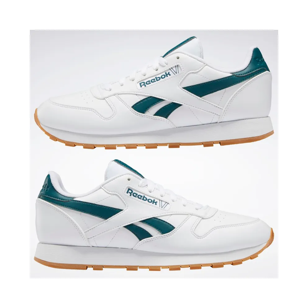 Reebok CL LTHR VEGAN Cloud White / Midnight Pine / Reebok Rubber Gum-08 (GW9961)