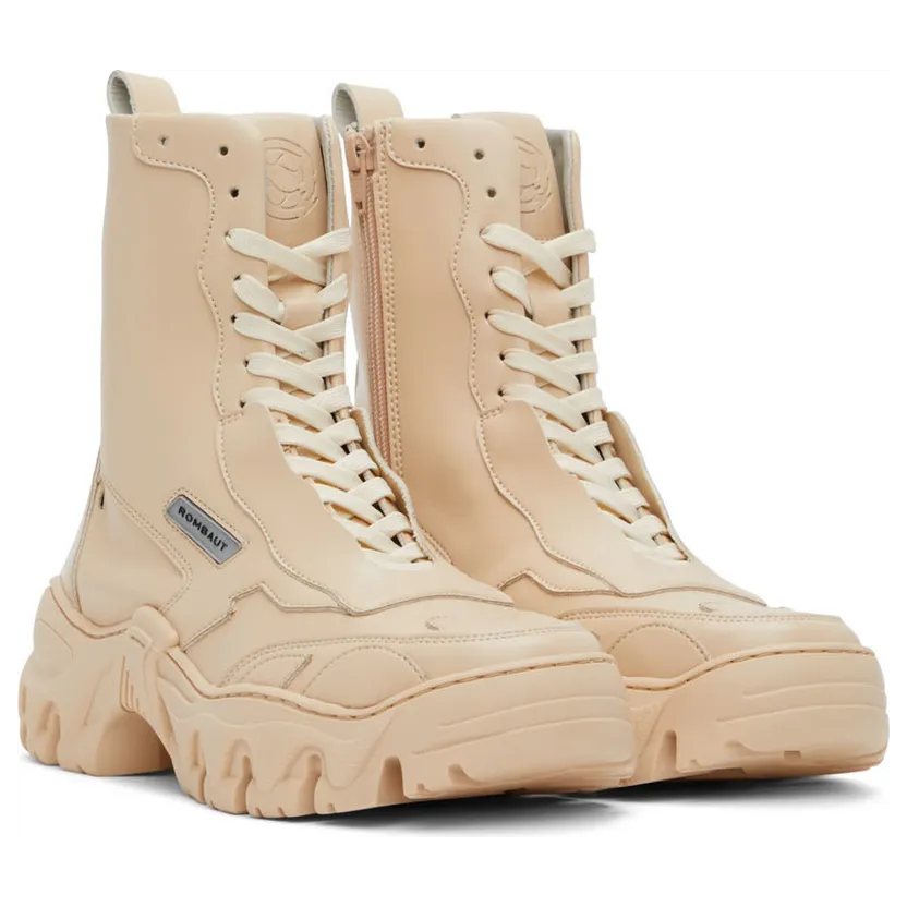 Rombaut SSENSE Exclusive Beige Boccaccio II High-Top Sneakers (S22-B-045) (4)
