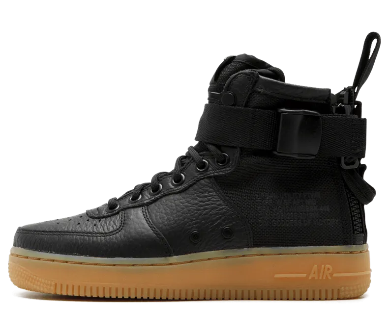 Nike SF Air Force 1 Mid Black Gum (W)