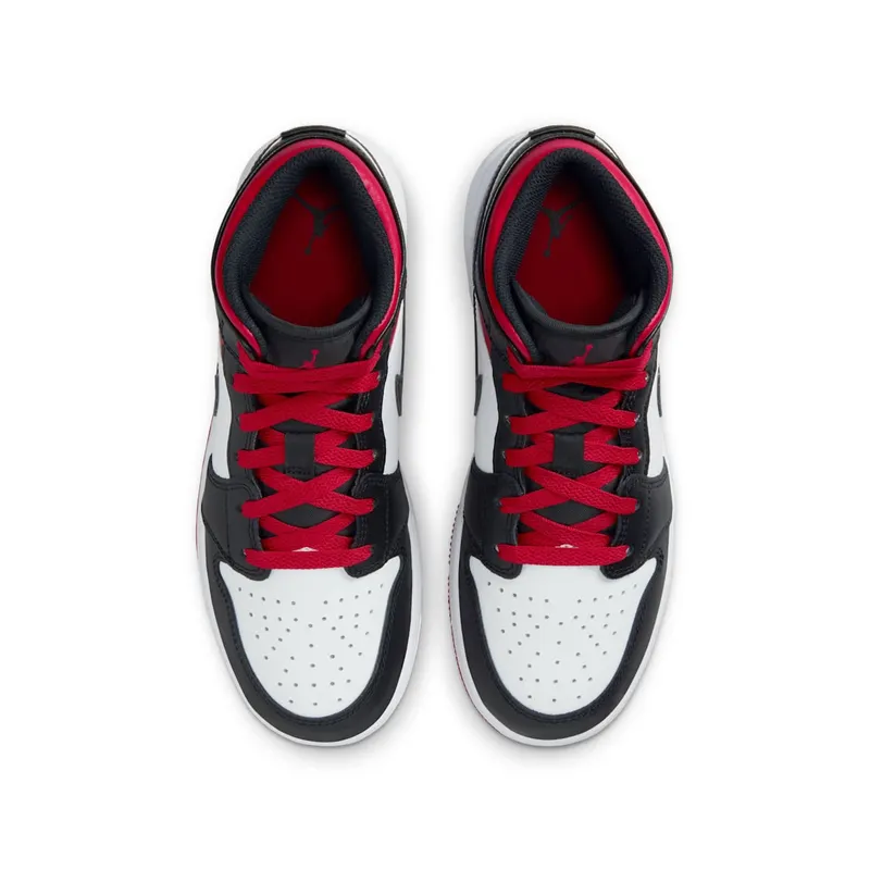 Air Jordan 1 Mid GS “Gym Red Black Toe” (DQ8423-106)