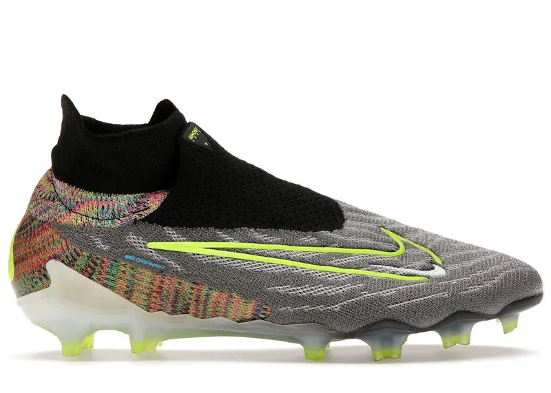 Nike Gripknit Phantom GX Elite Dynamic Fit Fusion FG Black White Blue Glow Volt (DV6973-071)