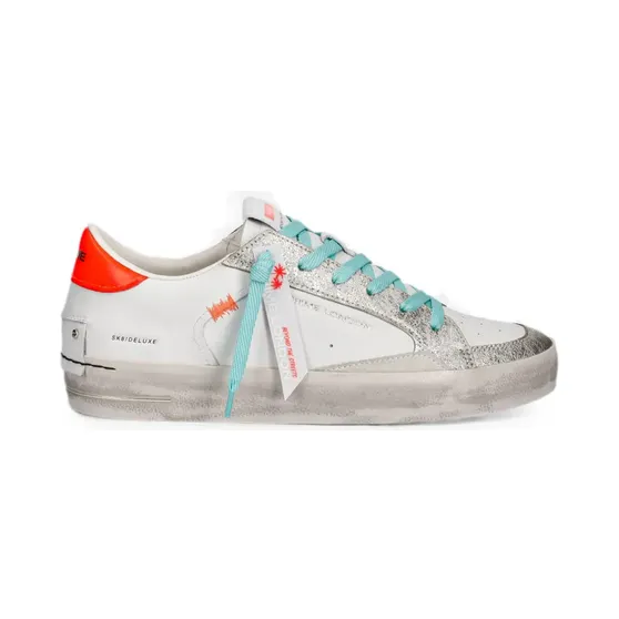 Crime London Skate Deluxe met gerafeld effect “White” (29127EE810)