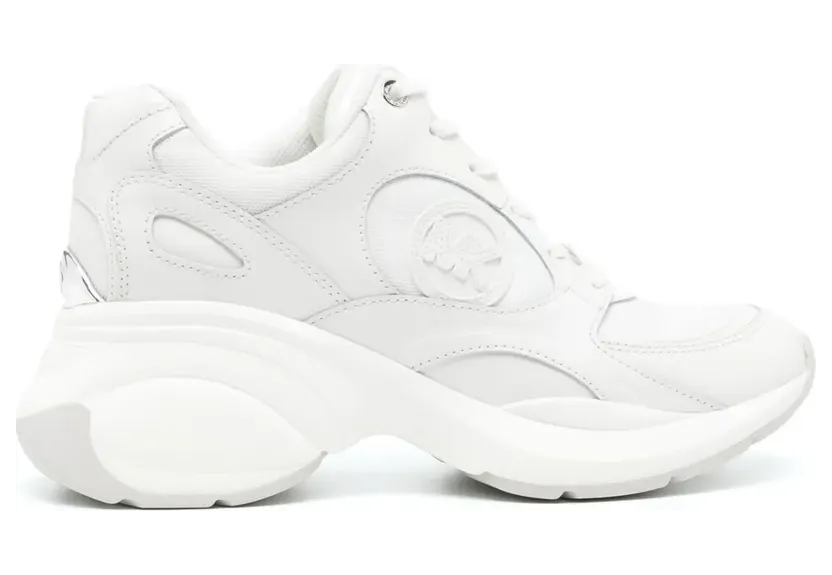 Michael Kors Zuma leren sneakers met vlakken – Wit (43H3ZUFS2L)